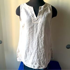Susan Bristol linen blend sleeveless top